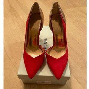 Jenn Ardor sexy red heels w/ rose gold size 9.5